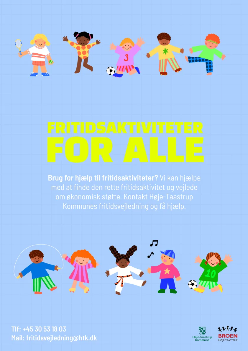 Plakat: Fritidsaktiviteter for alle