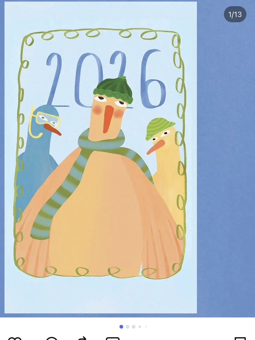 Årskalender 2026 med fugle