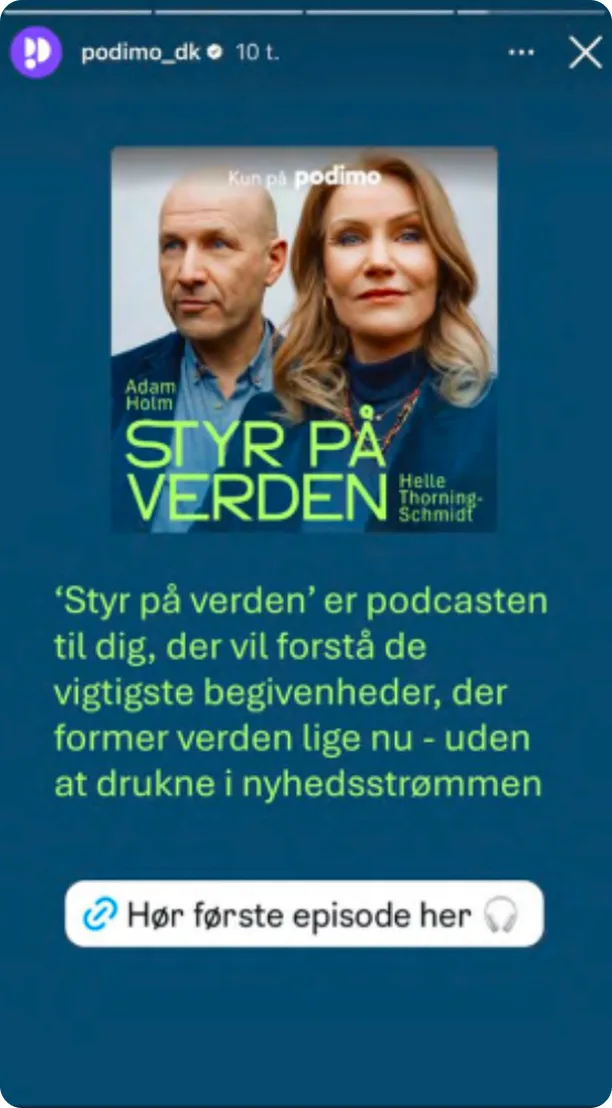 Instagram story 3 for Styr på verden